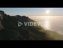 Beautiful shot of mountain landscape along sea coast