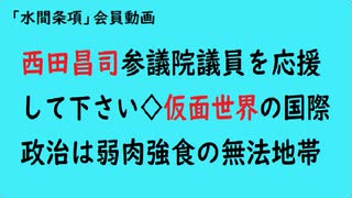 第925回『西田昌司参議院議員を応援して下さい◇仮面世界の国際政治は弱肉強食の無法地帯』【「水間条項」会員動画】