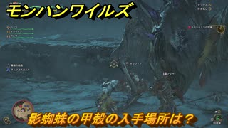 モンハンワイルズ　影蜘蛛の甲殻の入手場所は？　武器・防具素材集め入手方法　＃２６４　【モンスターハンターワイルズ】