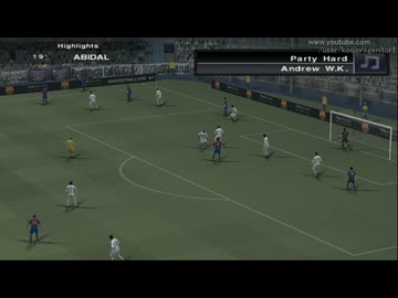 Throw-in power to 255 and  score directly at Pro Evolution Soccer - TAS
