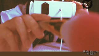 ASMR【耳型マイク動画２本まとめ】カメラブラッシングと雨音 / 涼しい音～水・炭酸・貝がら Camera Brushing / Whisper【珊瑚 Sango ASMR】