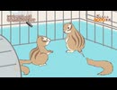 ざんねんないきもの事典　ep11～ep15　シマリスのしっぽは簡単に切れるが、再生はしない・ニュウドウカジカは陸にあげられるとおじさんっぽくなる・カピバラはおしりをグリグリされると寝てしまう／マナティーはしょっちゅうおならをする・キリンの熟睡時間は超短い・カメムシは自分のにおいがくさすぎて気絶する　ほか