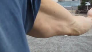 上腕三頭筋(早送りVer)　おっさんの腕の筋肉