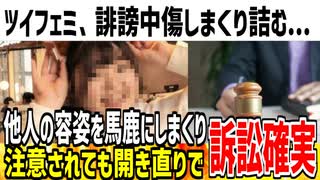 ツイフェミが他人の容姿を誹謗中傷しまくり大炎上！ライン越えの発言で訴訟の可能性も...