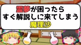 霊夢が困ったらすぐ解説しにきてしまう魔理沙