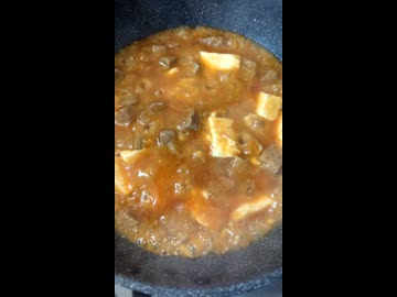 麻婆豆腐(inサイコロステーキ)