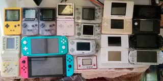 [実況]  ポータブル系の公式のゲーム機起動チェックしながら紹介！（スマホ撮影）