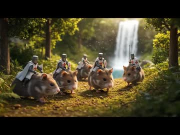 ホモと見るハムスターに騎乗した騎士