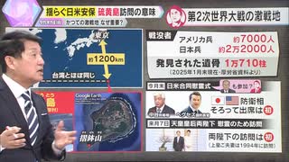 【タカオカ解説】トランプ大統領「日米安保条約は“不公平”」　第二次世界大戦の激戦地“硫黄島”訪問の意味　反多様性で変わる米軍　有人戦闘機のF47　どうなる日米関係？