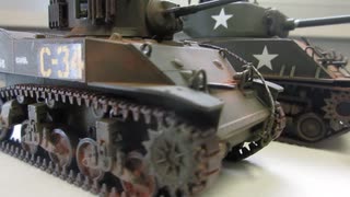 M5A1 STUART 1/48 TAMIYA & 　M-4シャーマン 1/48 TAMIYA