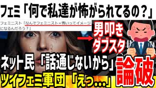 【論破】ツイフェミ「私達ってなんで怖がられてるの？」→ネット民「話通じないしダブスタだからだけどww」