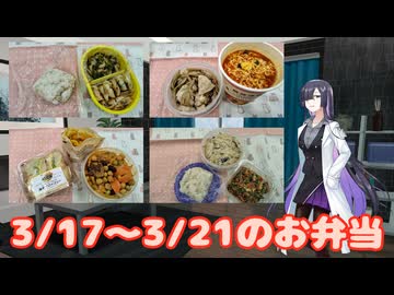 一週間のお弁当(2025年03月17日～03月21日）