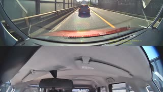 めっちゃ白煙を出している自動車④