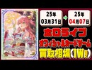 《160枚》ホロライブカード 買取相場(週)｜03月31日～04月07日 ＜50円以上騰落＞ #ホロカ #ホロライブ #エリートスパーク #さくらみこ #角巻わため #白上フブキ