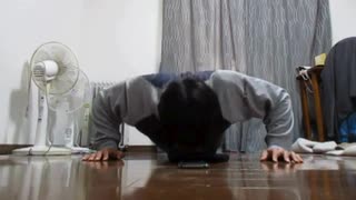 腕立て両手100回✖4セット おっさんの筋トレ　耐久動画