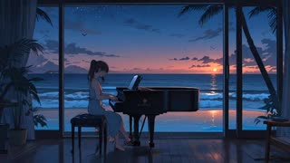 ドラえもん 映画主題歌メドレー：ピアノと波の音で感じる心地よいひととき