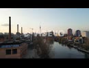 Drone footage over Berlin Skyline
