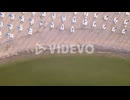Drone view of beautiful beach sea waves breaking on sandy coastline
