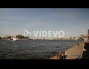 Wide Shot of Elbe at Hamburg Harbor