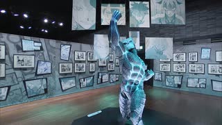 体が怪獣化した主人公が怪獣に立ち向かう人気マンガ「怪獣８号展」内覧会が開かれる