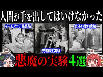 人間が手を出してはいけなかった悪魔の実験4選 　【ゆっくり解説】