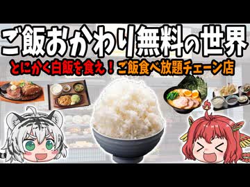 【とにかく白飯！】ご飯お代わり自由のチェーン店の世界 【ゆっくり解説】