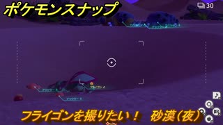 ポケモンスナップ　フライゴンを撮りたい！　砂漠（夜）調査レベル２　＃２５　【New ポケモンスナップ】