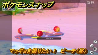 ポケモンスナップ　マッギョを撮りたい！　ビーチ（昼）調査レベル２　＃２６　【New ポケモンスナップ】