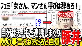 ツイフェミ「女さんやマンさん呼びは辞めるべき！」→自分はチー牛連呼してました...【ゆっくり解説】