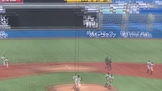 青学 山口翔梧（1年・龍谷大平安）がセカンドフライ タッチアップを狙うが【東都大学野球2024秋 国学院大 対 青山学院大2024年9月9日】.