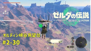 【ティアキン】ゼルダの伝説ティアーズオブザ キングダム2周目　#2-30 オルディン峡谷鳥望台