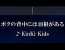 練習用カラオケ♬ ボクの背中には羽根がある - KinKi Kids 【ガイドメロディ付】 インスト, BGM, 歌詞 ふりがな