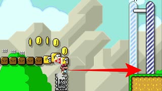ドッスンを乗り継ぎコースが想像以上に長かったw【マリオメーカー2】