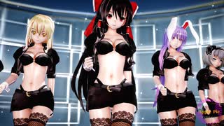 【東方MMD】霊夢・魔理沙・アリス・鈴仙・妖夢（RQ）で「APPLE PIE」