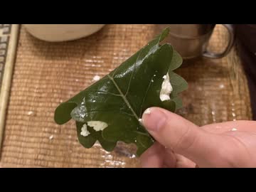 かしわ餅を作ってみた（ハイボール）