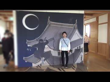 【家族旅行】尼崎城：５階展望ゾーンで外を眺めるあい♥あまり感動はありません…