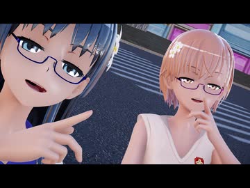 【Ray-mmd】御坂美琴と佐天涙子が都会の中央通りでGimme×Gimme