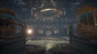 副背後の「LIES　OF　P　２周目」　ピアノ線14本