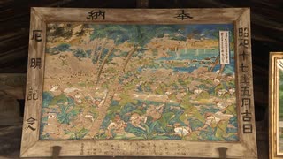 「よく残ったなというしかない」博多最後の絵馬師が描いた「シンガポール上陸図」　戦争の記憶　福岡県の櫻井神社に