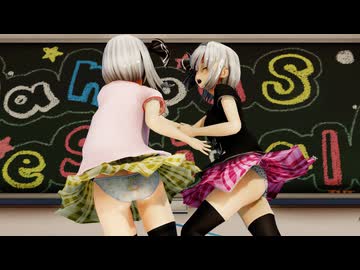 【ＭＭＤ】Lap Tap Love　魂魄妖夢×２　Ｔシャツ＆ミニスカート【Ray-MMD1.52　☆ぱんつ警報☆】