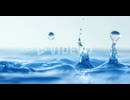 Rain water drops falling in super slow motion