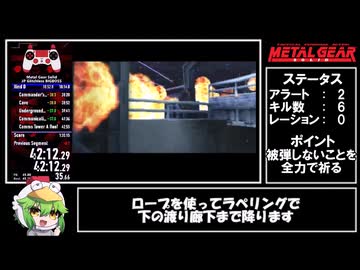 メタルギアソリッド1（MC版）JPバグなしRTA　01:33:56 ゆっくり解説 Part3