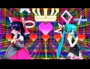 MMD、霊夢、ミク、計２人、で、BadApplell