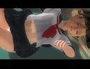 【DOA5 ryona】制服のマリーローズを狂ったように殴り続ける