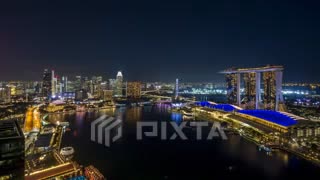 Beautiful night view of Singapore timelapse
