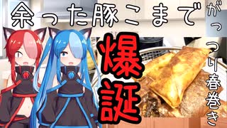 【料理】余った豚こまでがっつり系春巻き爆誕！！