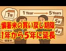 日本政府が備蓄米を買い戻す期限を「原則1年以内」から「原則5年以内」に延長する方針【きょうの気になる詩。】
