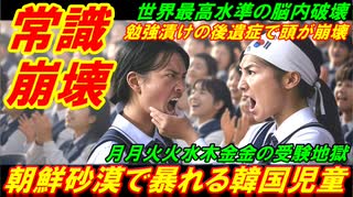【韓国常識崩壊】朝鮮砂漠で暴れる韓国児童のサバイバル、勉強漬けの後遺症で頭が完全崩壊！