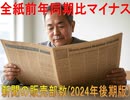 2025-05-17 【動画News】全紙前年同期比マイナス…新聞の販売部数(2024年後期版)(20250526)