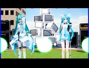MMD、ミク、計2人、で、kiminiholic